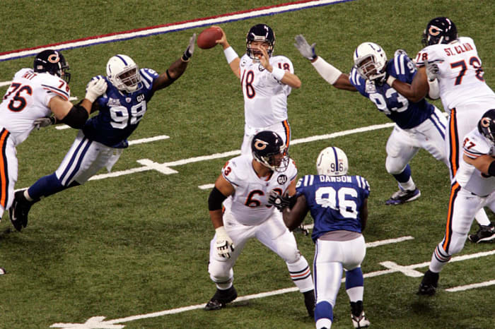 Mathis (98) and Dwight Freeney (93) formed the most productive pass-rush tandem in NFL history. (AJ Mast/AP)